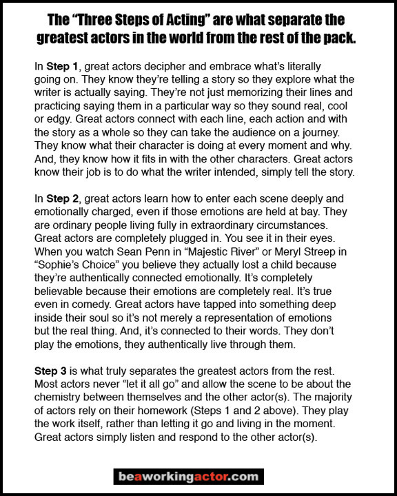 3 Parts to Acting 2