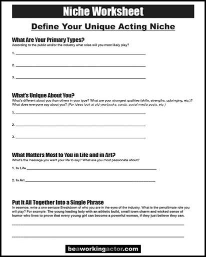 Niche for actors