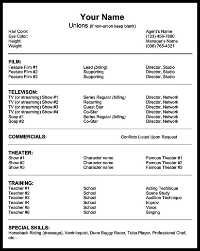 Actor's Resume Agent